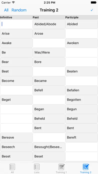 تصاویر English Irregular Verbs List