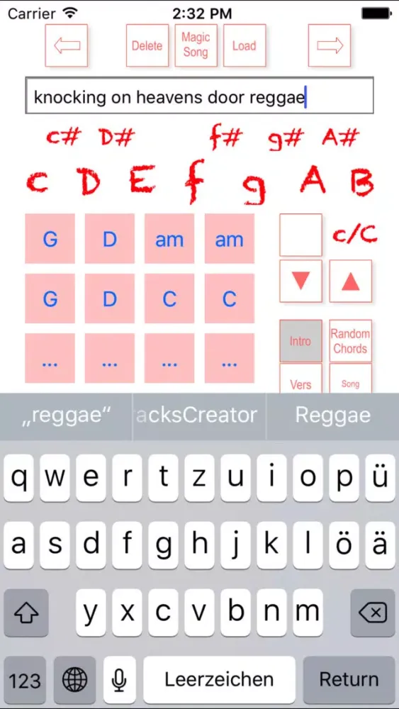 Tangkapan skrin Reggae Song Creator