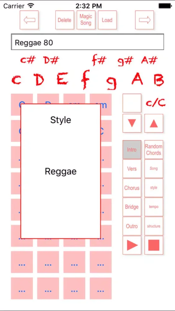 Tangkapan skrin Reggae Song Creator