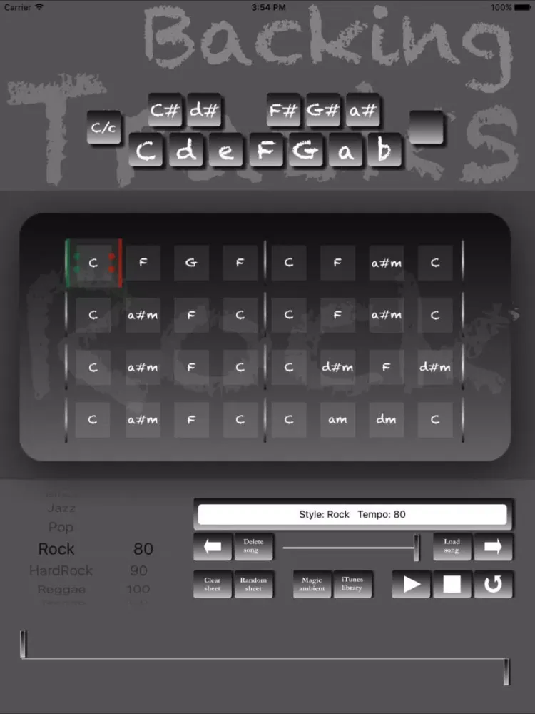 Rock Backing Tracks Creator Pro iPad 应用截图