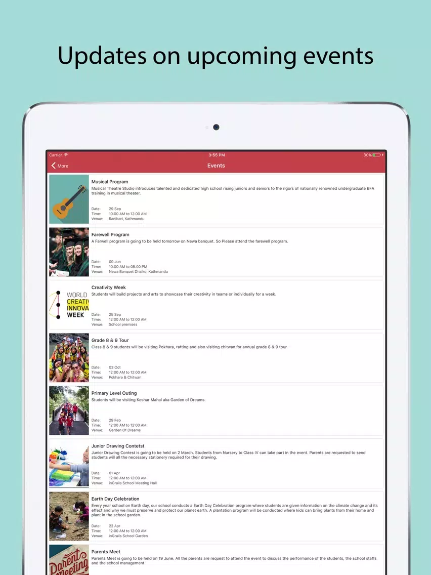 ภาพหน้าจอของ Angels School iPad 
