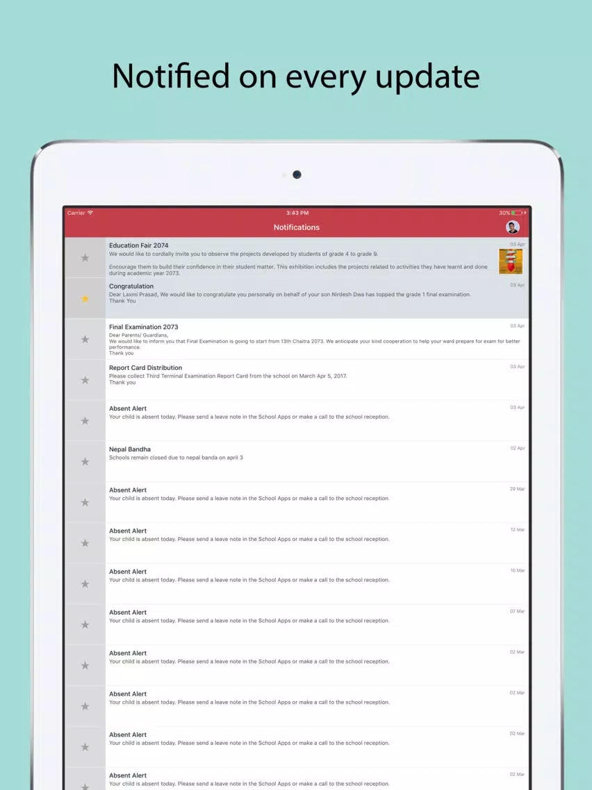 ภาพหน้าจอของ Angels School iPad 