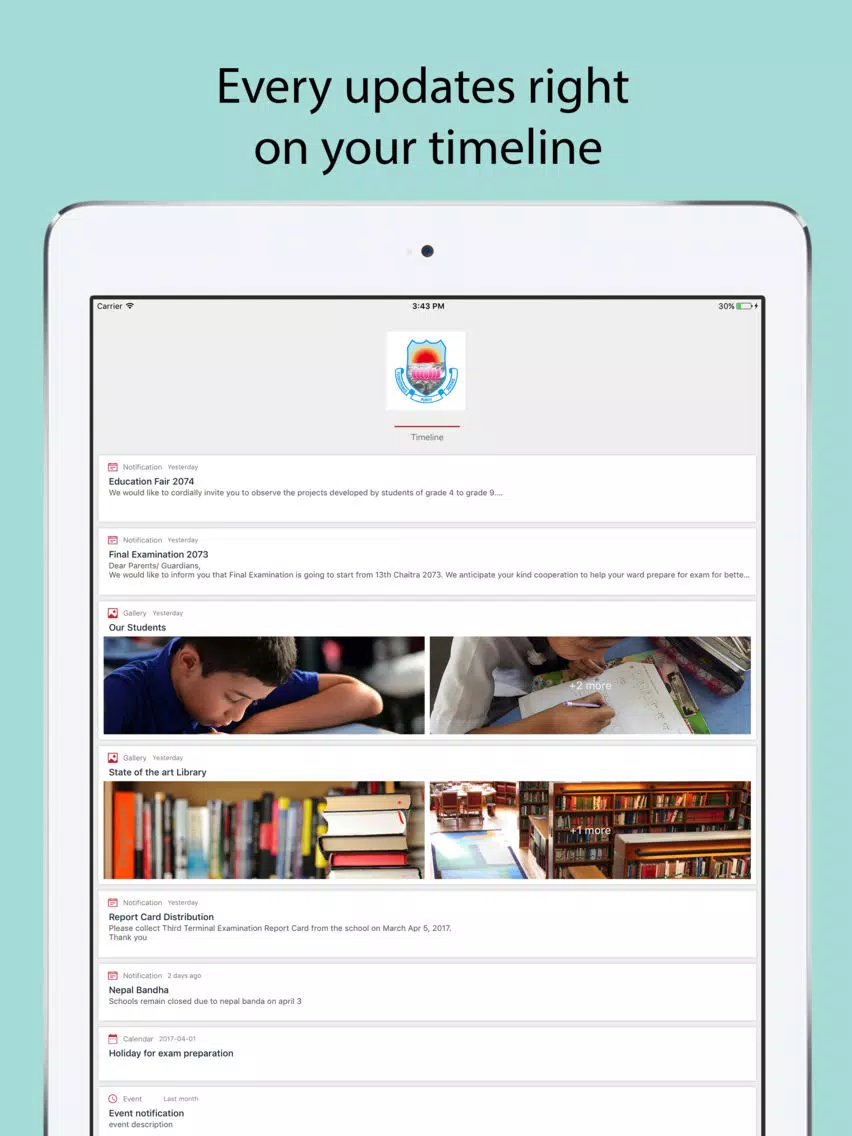 ภาพหน้าจอของ Angels School iPad 