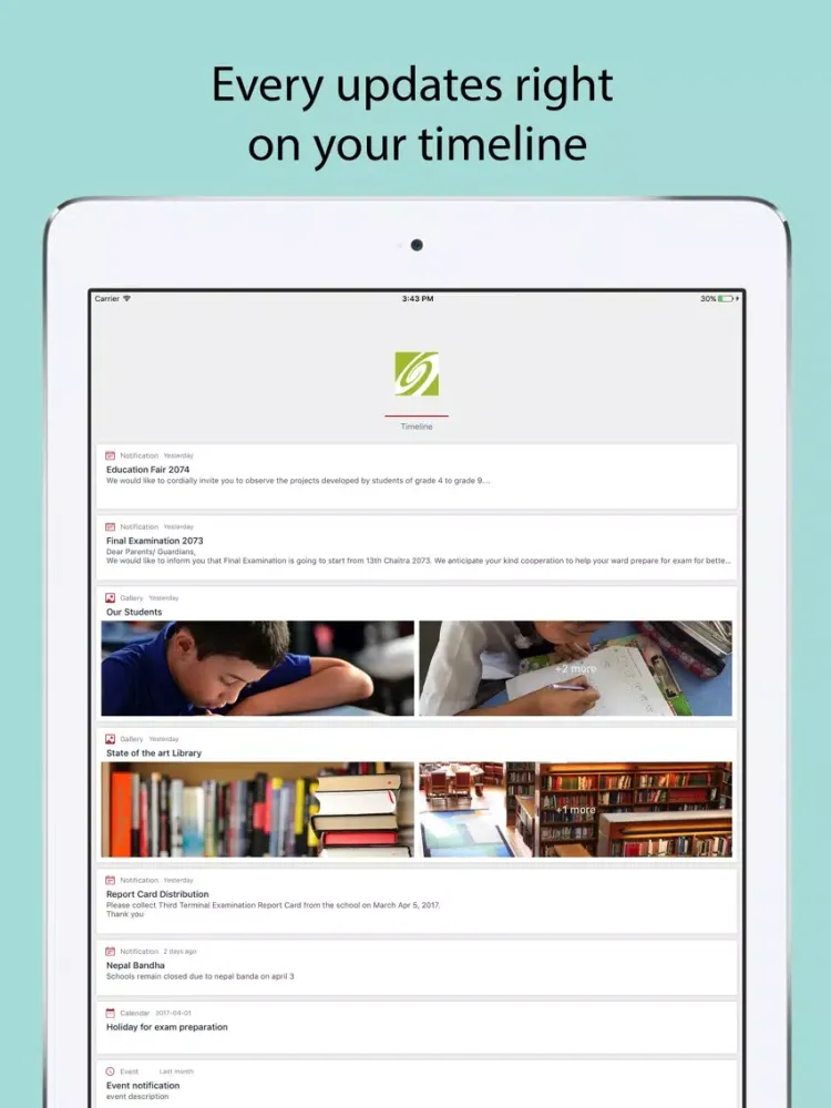 Galaxy Public School iPad 应用截图