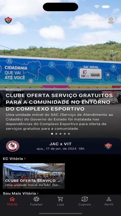 Capturas de pantalla de Vitória App