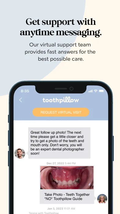 Tangkapan layar ToothPillow