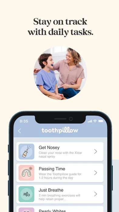 Tangkapan layar ToothPillow