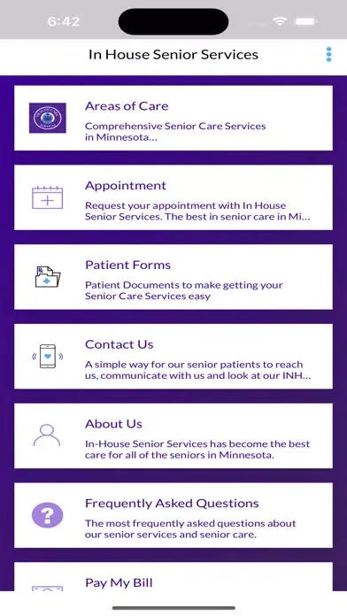 Capturas de pantalla de In House Senior Services