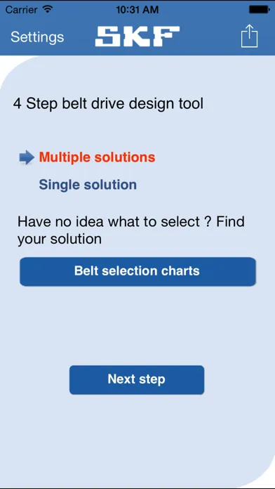 SKF Belt Calc سکرین شاٹس