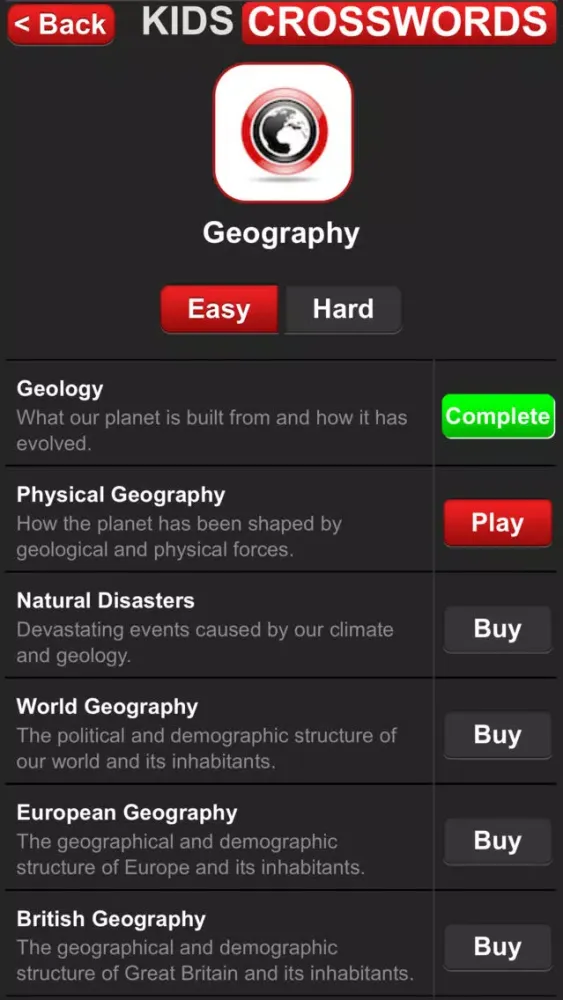 Capturas de tela do Kids Crosswords - English(US)