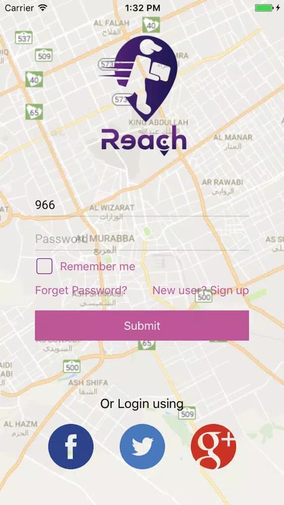 Tangkapan skrin Reach- ريتش