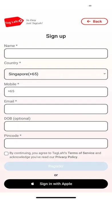 Tangkapan skrin Tag Lah