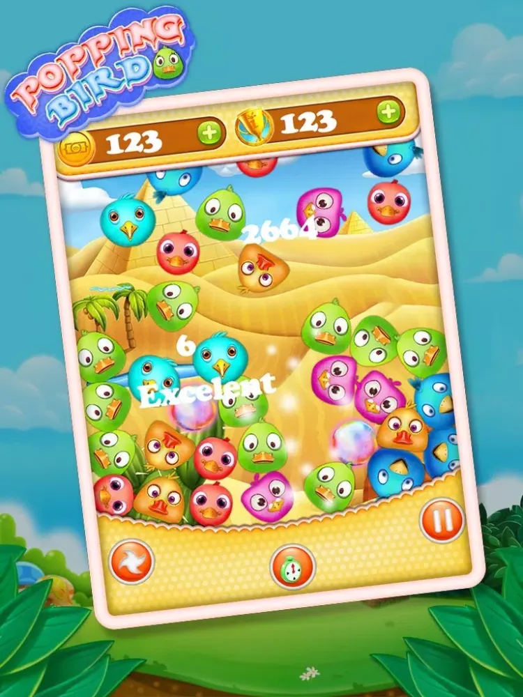 Tangkapan skrin Popping Bird iPad 