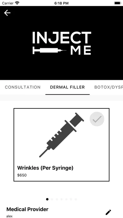 Inject Me App Screenshots