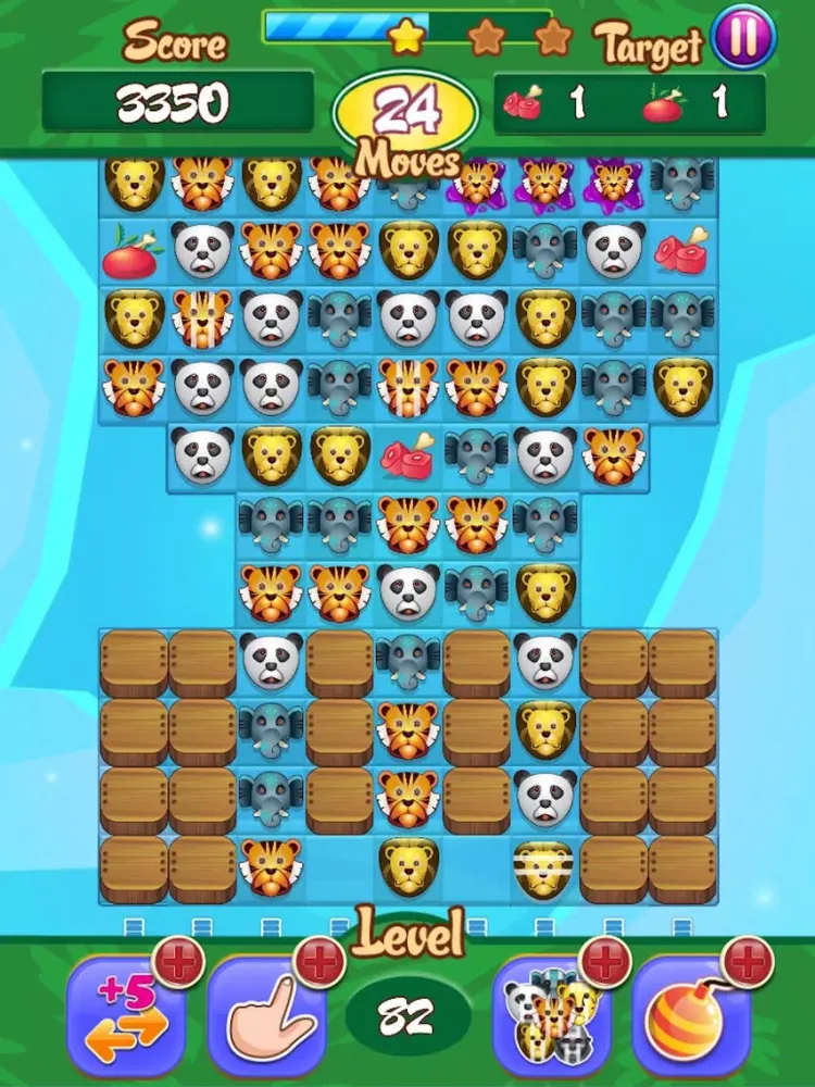 Jungle Joy: Animal Match 3 Pop iPad  سکرین شاٹس