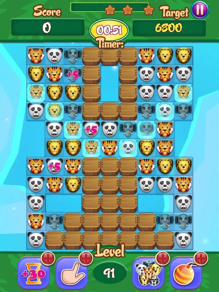 Jungle Joy: Animal Match 3 Pop iPad  سکرین شاٹس