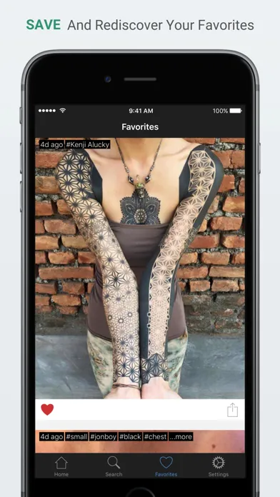 Inked - Your tattoo companion app - Find and save the best tattoo ideas and designs स्क्रीनशॉट