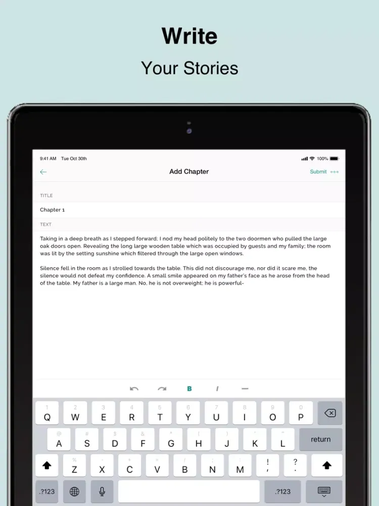 Inkitt Writing: Tell the Story iPad 应用截图