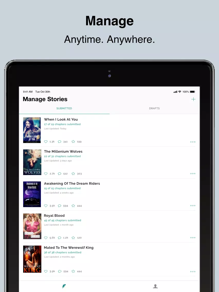 Inkitt Writing: Tell the Story iPad  Ekran Görüntüleri