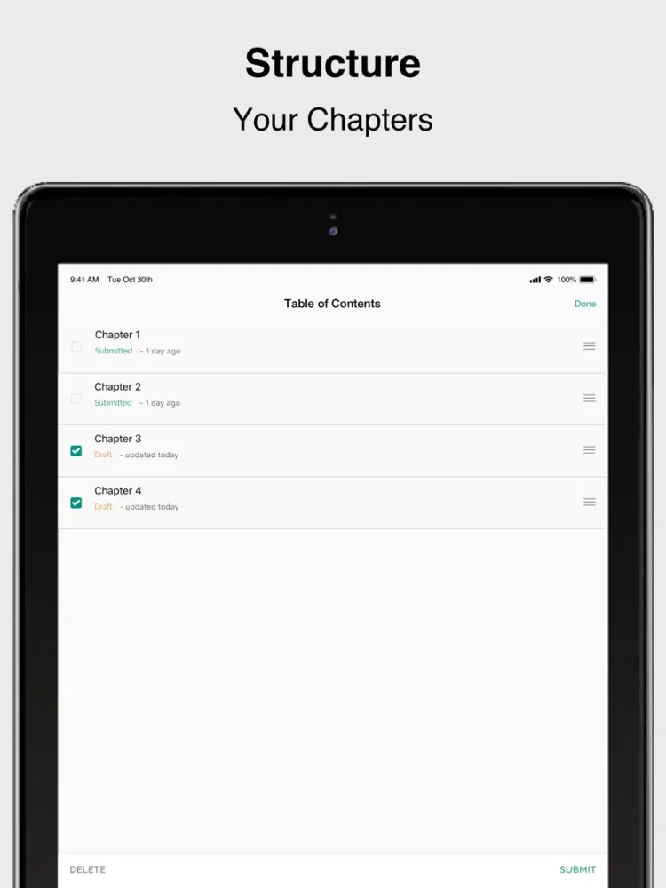 Inkitt Writing: Tell the Story iPad 应用截图