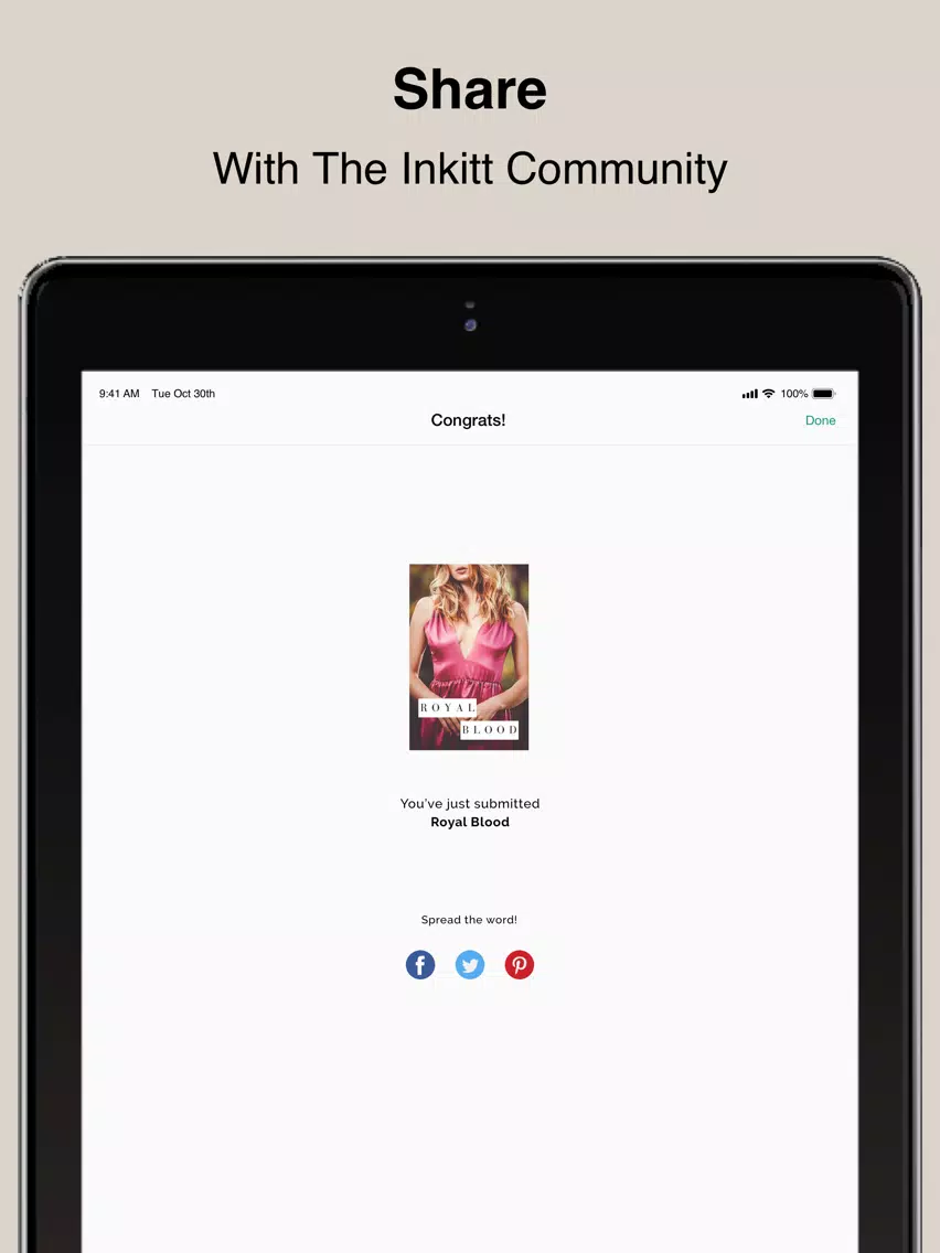 Inkitt Writing: Tell the Story iPad  Ekran Görüntüleri