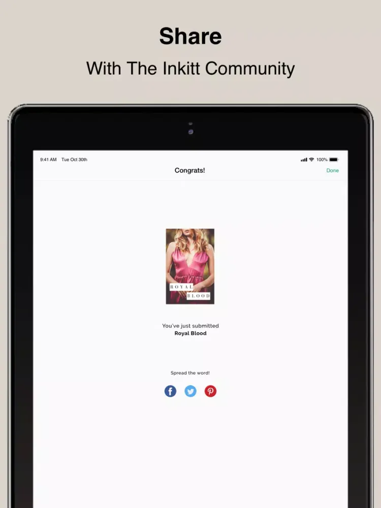 Inkitt Writing: Tell the Story iPad 应用截图