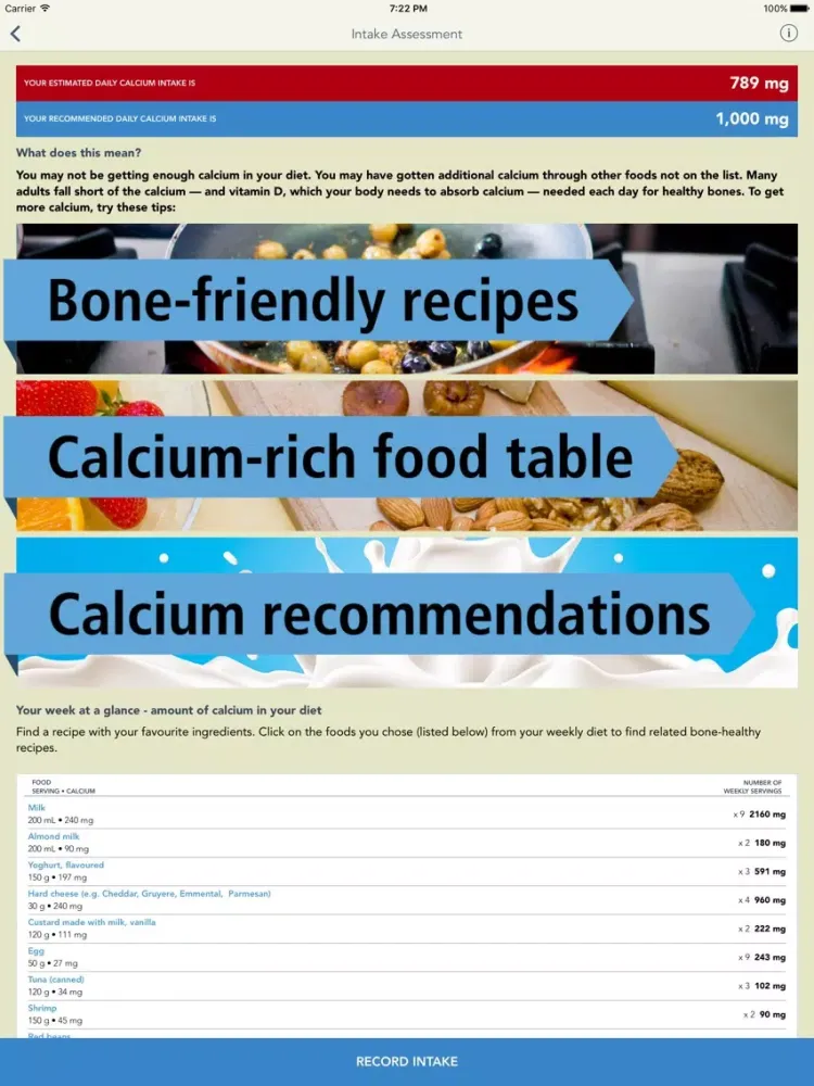 IOF Calcium Calculator iPad 应用截图