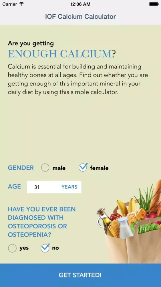 IOF Calcium Calculator应用截图