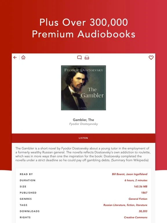Captures d'écran de Audiobooks HQ + iPad 