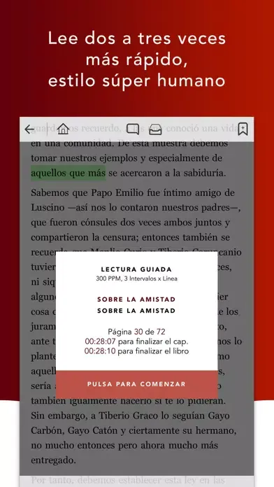 Capturas de tela do QuickReader Español
