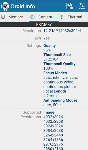 Droid Hardware Info应用截图
