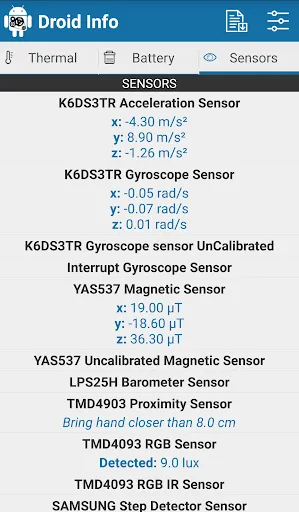 Droid Hardware Info应用截图