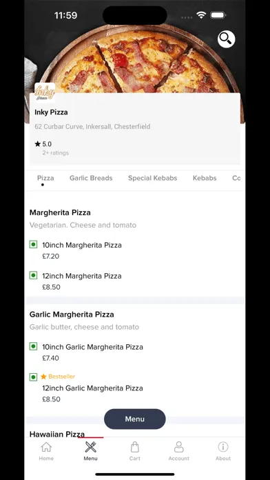 Screenshot di Inky Pizza-Order Online