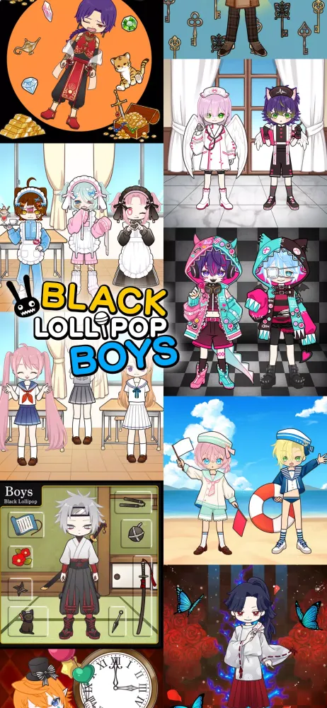 Ảnh chụp màn hình của Black Lollipop Boys -Dress-up