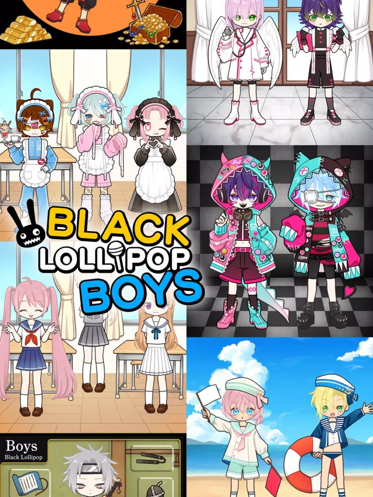 Ảnh chụp màn hình của Black Lollipop Boys -Dress-up