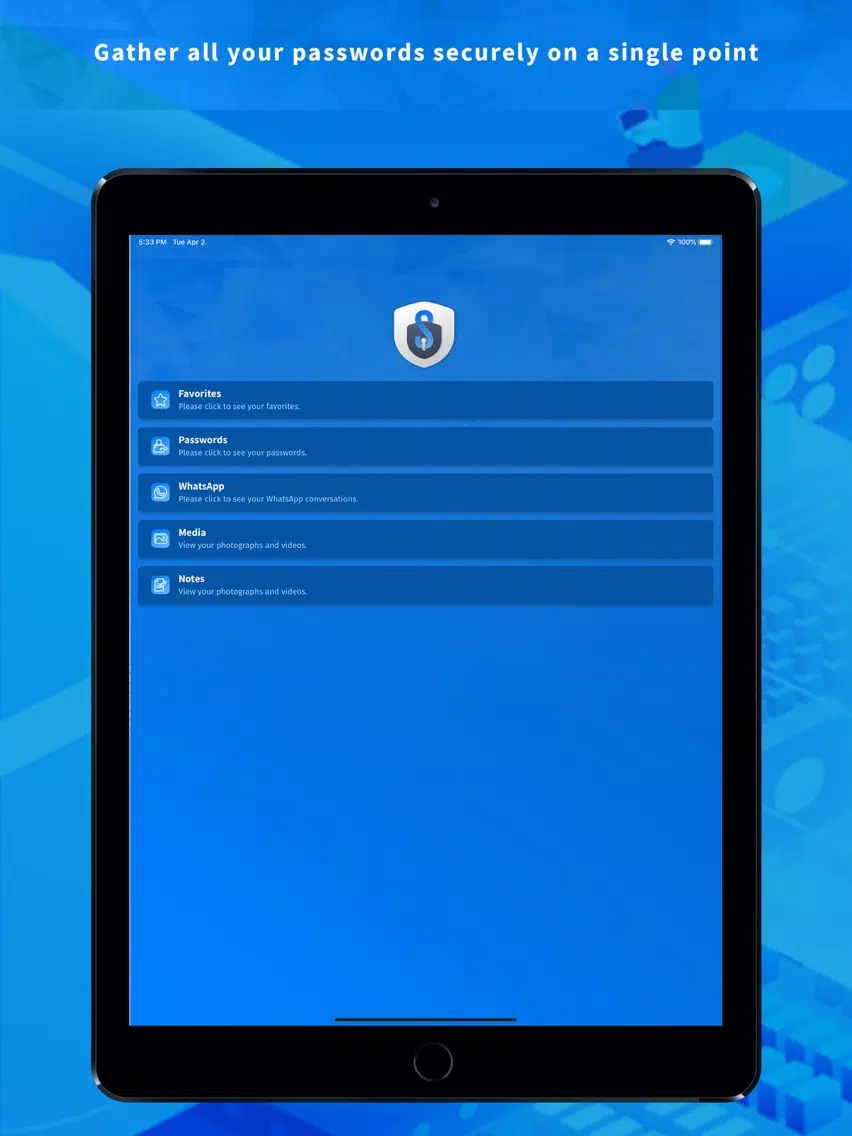 Tangkapan skrin SECRET VAULT -Password Manager iPad 
