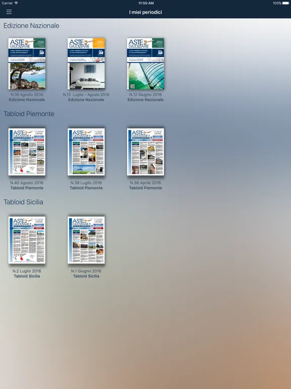 Zrzuty ekranu Aste Giudiziarie Press iPad 