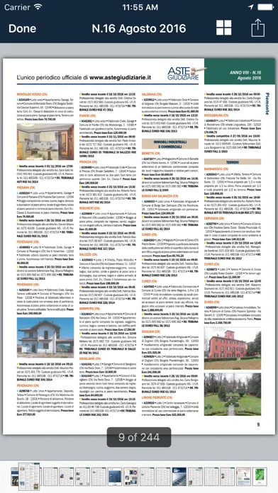 Zrzuty ekranu Aste Giudiziarie Press