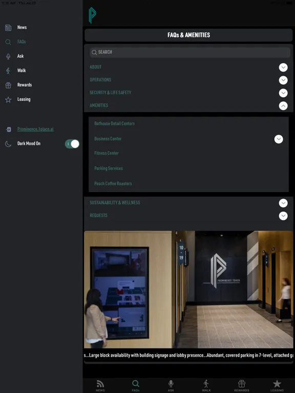 Capturas de tela do Prominence Tower iPad 
