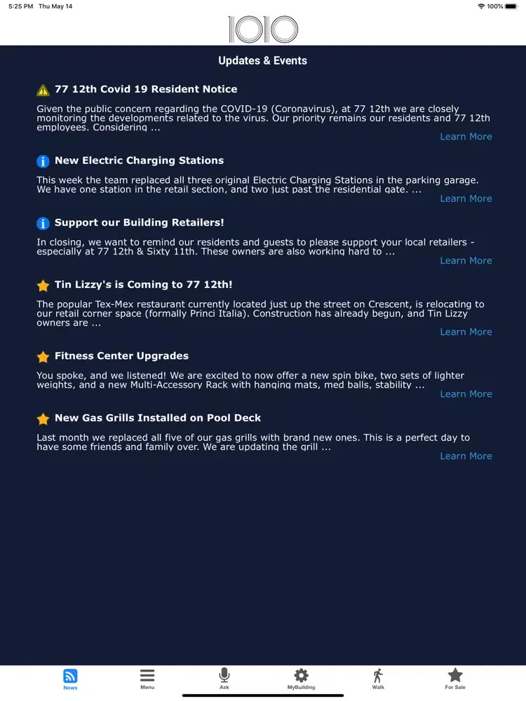 Capturas de tela do 1010 Midtown iPad 