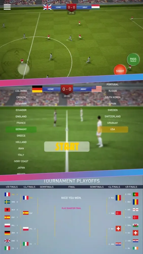 Screenshot di Soccer Game - Pro League Football Tournament