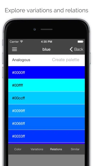 Colore: explore and choose colors, for design and fun スクリーンショット