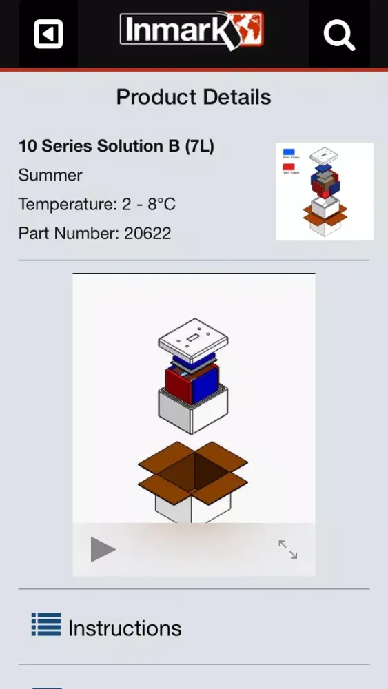 Inmark Packaging App Screenshots