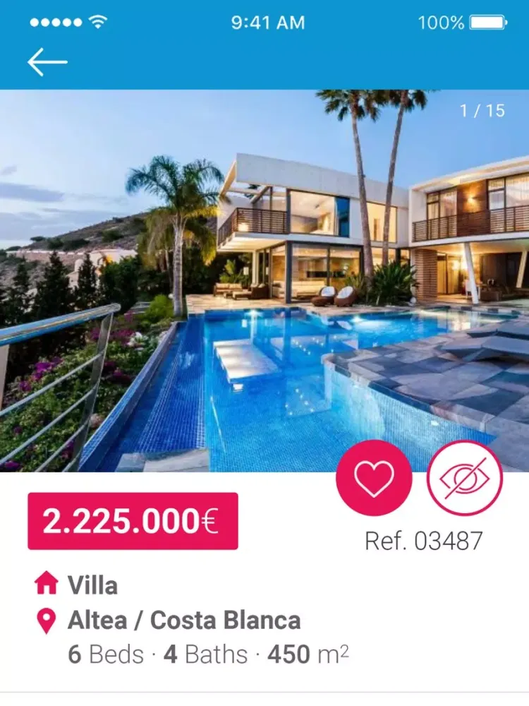 Скриншоты Altea Moraira Villas iPad 