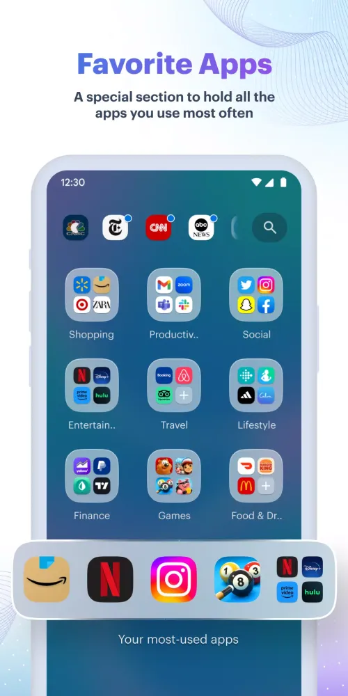 Tangkapan layar FolderWall: All Apps Organizer