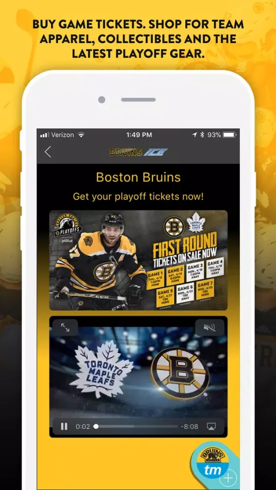 Capturas de pantalla de Bruins ICE