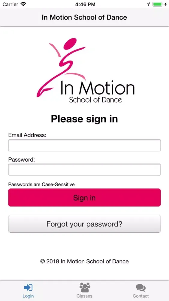 Tangkapan layar In Motion School of Dance