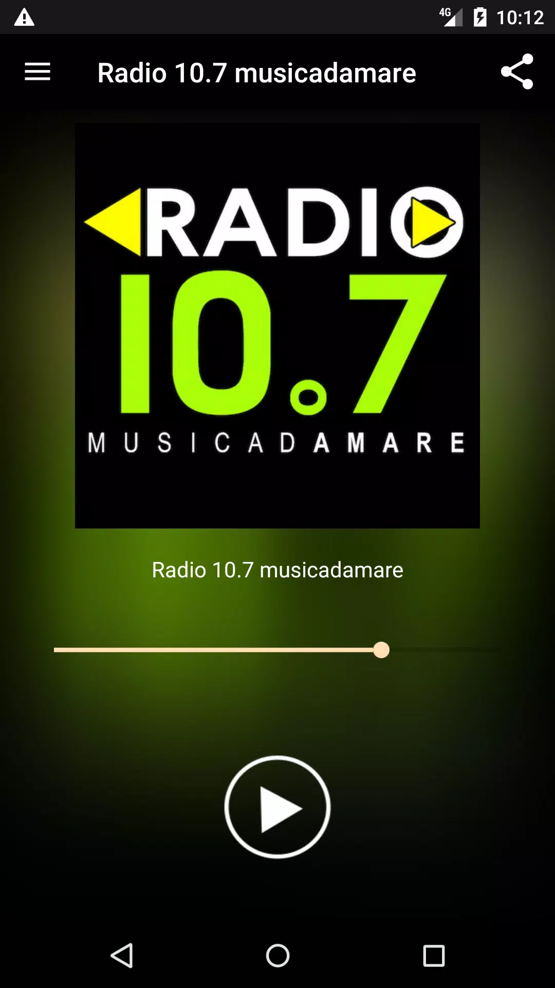 Radio 10.7 musicadamare Screenshots