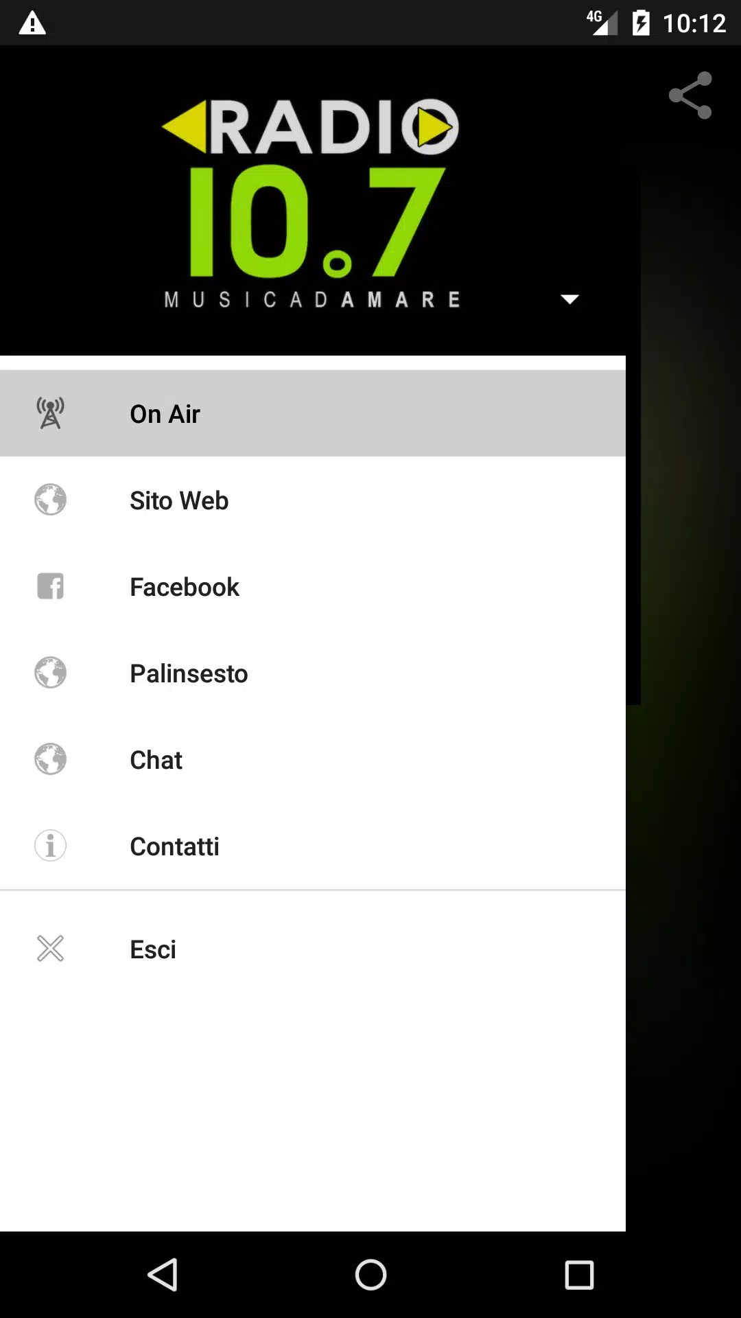 Radio 10.7 musicadamare Screenshots
