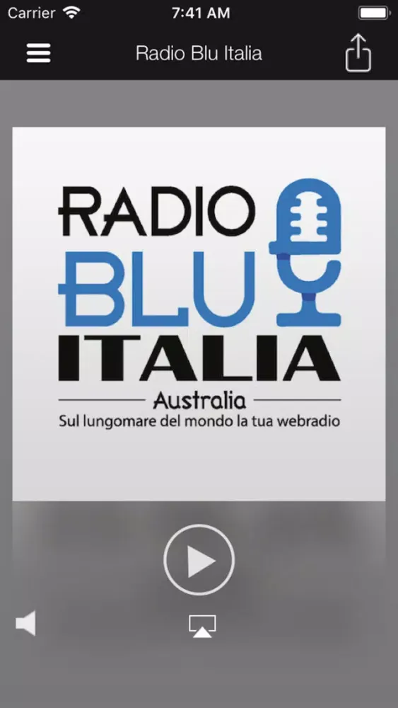 Screenshot di Radio Blu Italia - Australia